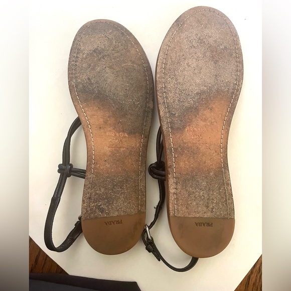 Prada black flat sandals - Picture 5 of 5